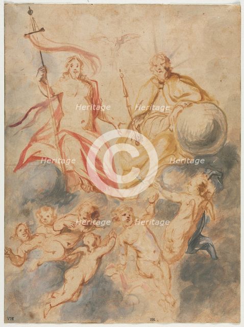 Holy Trinity, c. 1647. Creator: Theodor van Thulden (Flemish, 1606-1669).