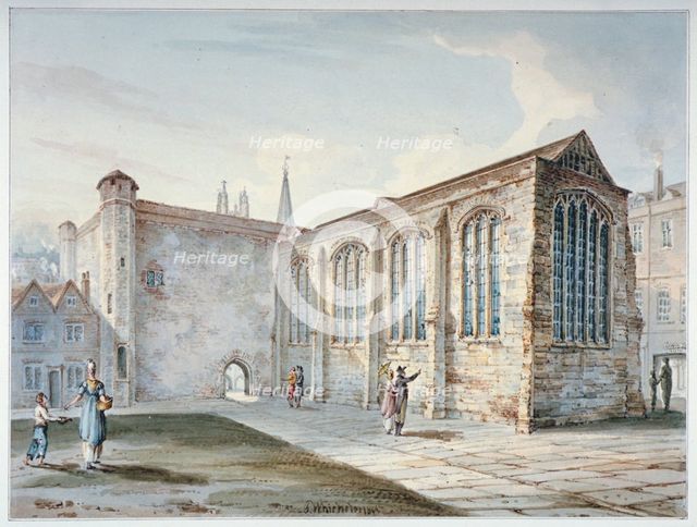 Holy Trinity Chapel, Leadenhall Street, known as Leadenhall Chapel, City of London, 1805.            Artist: C John M Whichelo