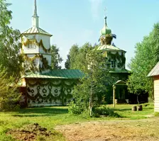 Holy Trinity Church; the oldest in the territory, in the village Peremerki near Tver, 1910. Creator: Sergey Mikhaylovich Prokudin-Gorsky