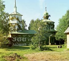 Holy Trinity Church; the oldest in the territory, in the village Peremerki near Tver, 1910. Creator: Sergey Mikhaylovich Prokudin-Gorsky