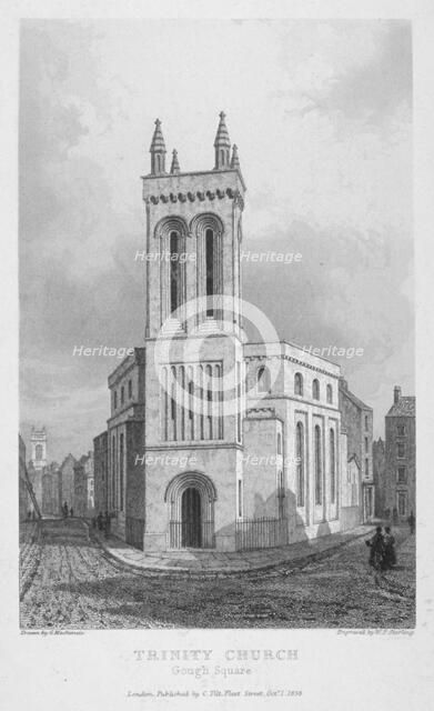 Holy Trinity Church, Gough Square, Great New Street, City of London, 1838. Artist: WF Starling