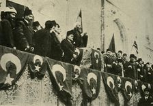 Holy War is pronounced at the Fatih Mosque, Constantinople, 14 November 1914, (c1920). Creator: Unknown