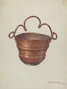 Holy Water Bucket, 1936. Creator: Robert W.R. Taylor