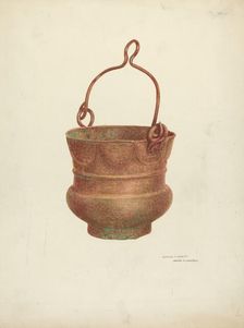 Holy-Water Bucket, 1938/1940. Creator: Edward Jewett