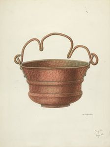 Holy-Water Bucket, c. 1936. Creator: William Kieckhofel