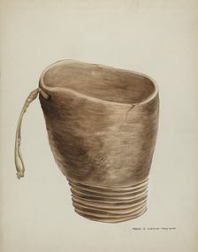 Holy Water Font, 1935/1942. Creator: Majel G. Claflin