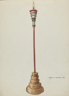 Holy Water Font, 1935/1942. Creator: Majel G. Claflin