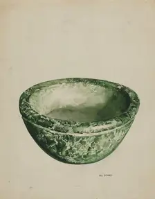 Holy Water Font, 1937. Creator: Bill Bowen
