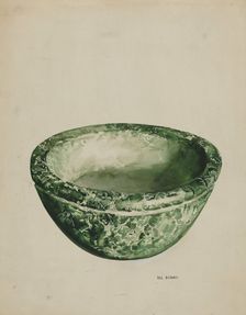 Holy Water Font, 1937. Creator: Bill Bowen