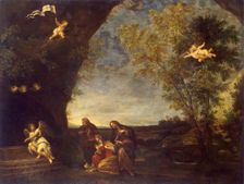 Holy Women at Christ's Tomb, 1642. Creator: Francesco Albani