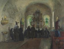 Holy Communion in Stange Church, 1903. Creator: Harriet Backer