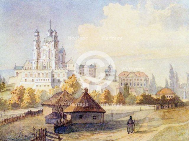 Holy Dormition Pochayiv Lavra. Artist: Shevchenko, Taras Grigoryevich (1814-1861)