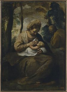 Holy Family, 1650. Creator: Simone Cantarini