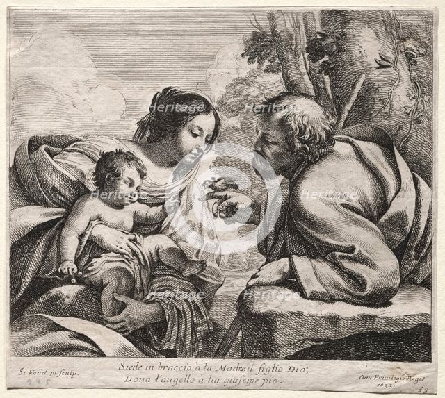Holy Family, 1633. Creator: Simon Vouet (French, 1590-1649).