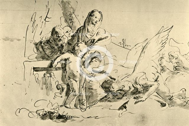 'Holy Family and Angels', mid 18th century, (1928). Artist: Giovanni Battista Tiepolo.