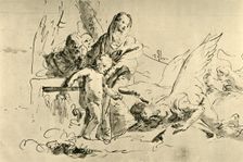 Holy Family and Angels mid 18th century, (1928). Artist: Giovanni Battista Tiepolo