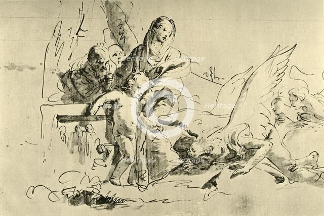 'Holy Family and Angels', mid 18th century, (1928). Artist: Giovanni Battista Tiepolo.