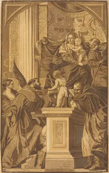 Holy Family and Four Saints, 1739. Creator: John Baptist Jackson