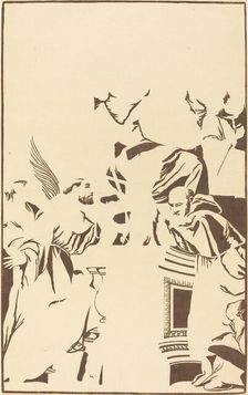 Holy Family and Four Saints, 1739. Creator: John Baptist Jackson