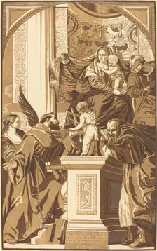 Holy Family and Four Saints, 1739. Creator: John Baptist Jackson