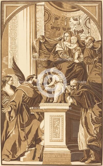 Holy Family and Four Saints, 1739. Creator: John Baptist Jackson.