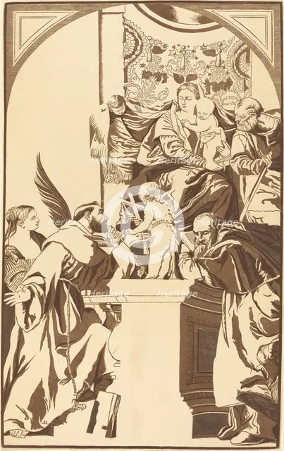 Holy Family and Four Saints, 1739. Creator: John Baptist Jackson.
