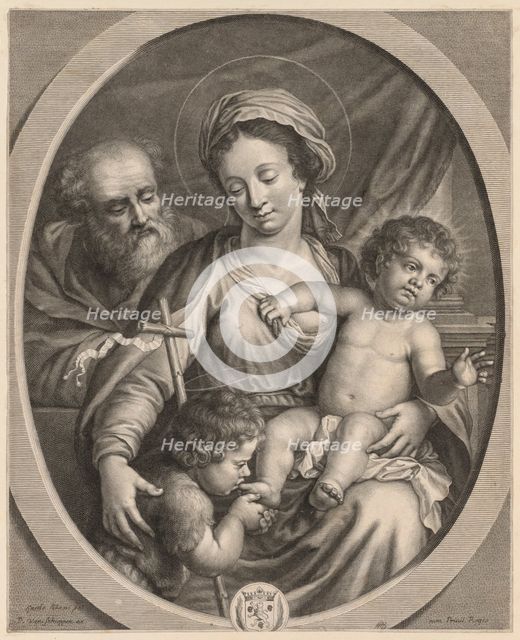 Holy Family and S. John. Creator: Pierre Louis van Schuppen (Flemish, 1627-1702).
