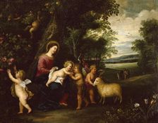 Holy Family Departing for Egypt, c1625. Creator: Pieter van Avont