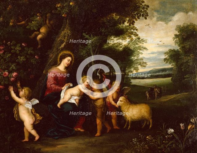 Holy Family Departing for Egypt, c1625. Creator: Pieter van Avont.