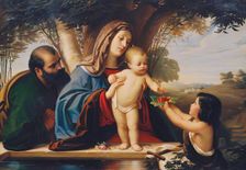 Holy family with the boy John, 1855. Creator: Eduard von Steinle