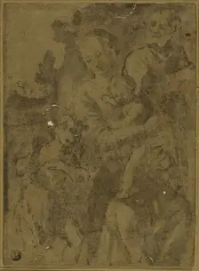 Holy Family with the Infant John the Baptist, c. 1600. Creator: Unknown