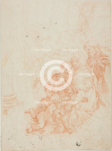 Holy Family with the Infant Saint John, n.d. Creator: Unknown.