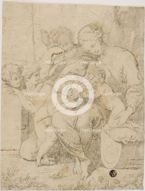 Holy Family with the Infant Saint John the Baptist and Angels, n.d. Creator: Unknown.