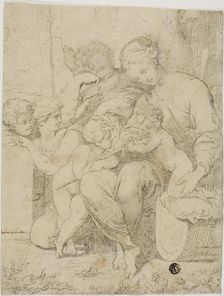 Holy Family with the Infant Saint John the Baptist and Angels, n.d. Creator: Unknown