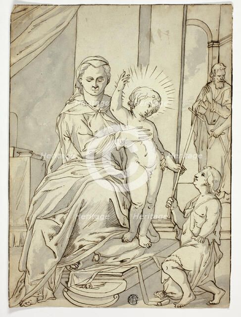 Holy Family with the Infant Saint John the Baptist, n.d. Creator: Unknown.