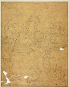 Holy Family with Two Angels, 1609/10. Creator: Francesco Albani
