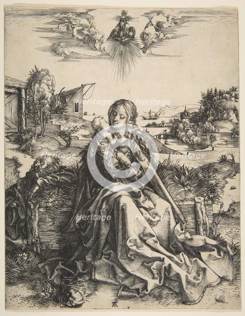 Holy Family with a Dragonfly, ca. 1495. Creator: Albrecht Durer.
