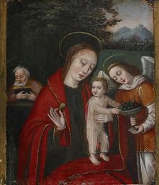 Holy Family with an Angel, about 1540. Creator: Unknown