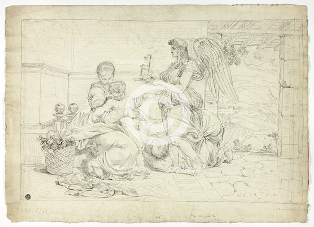 Holy Family with Angel Bearing Ewer (recto), n.d. Creator: Louis Gauffier.