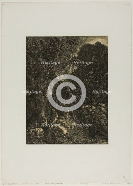 Holy Family with Deer, 1871. Creator: Rodolphe Bresdin.