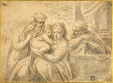 Holy Family with Mary Magdalene and Male Saint, n.d. Creator: Unknown