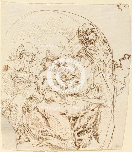 Holy Family with Saint Anne and Female Head in Profile. Creator: Donato Creti.