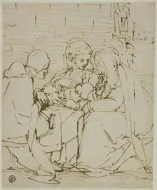 Holy Family with Saint Anne, c.1570. Creator: School of Luca Cambiaso Italian, 1527-1585