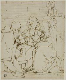 Holy Family with Saint Anne, c.1570. Creator: School of Luca Cambiaso Italian, 1527-1585
