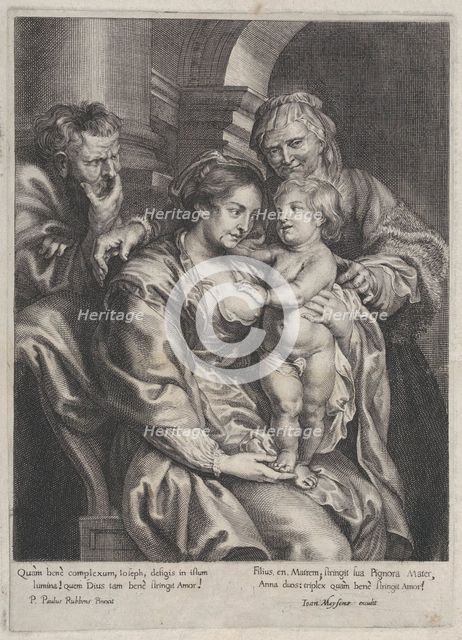 Holy Family with Saint Anne, ca. 1620-70., ca. 1620-70. Creator: Paulus Pontius.