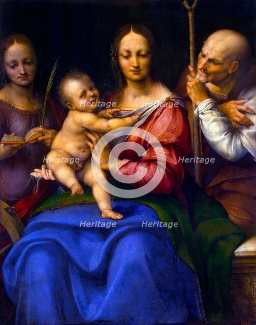 Holy Family with Saint Catherine', 1515-1520. Creator: Cesare da Sesto (1477-1523).