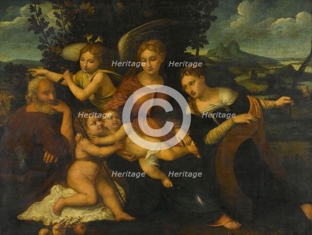 Holy Family with Saint Catherine, 1525. Creator: Francesco Torbido.