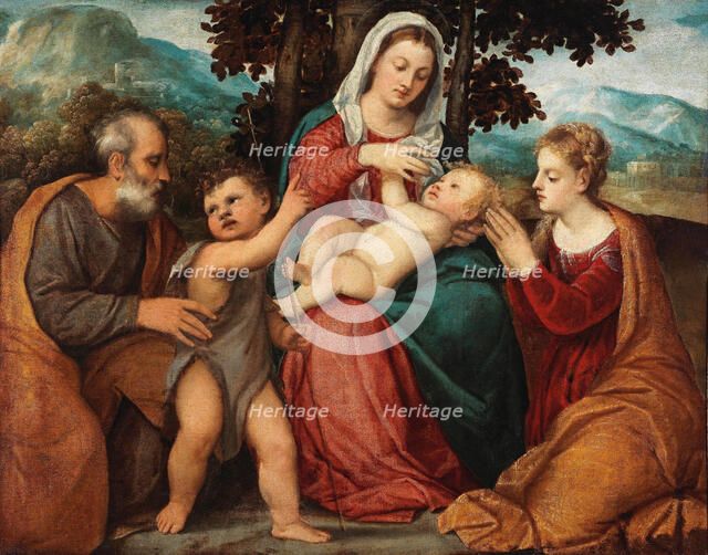 Holy Family with Saint John the Baptist and Saint Catherine. Creator: Veronese (de' Pitati), Bonifacio (1487-1553).