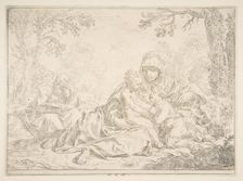 Holy Family with Saint John the Baptist, ca. 1637-1640. Creator: Simone Cantarini