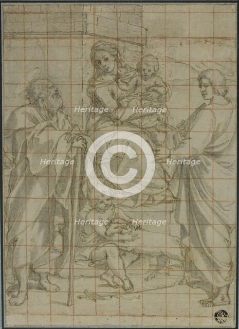 Holy Family with Saint John the Evangelist and the Infant John the Baptist, n.d. Creator: Bartolomeo Cesi.